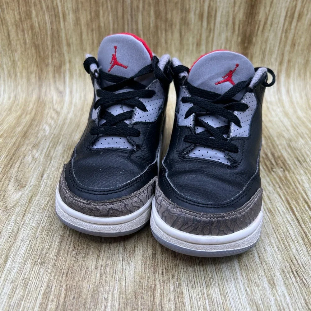 Nike Air Jordan 3 Retro Kid's Size 10C Black Cement Grey Shoes DM0968-010